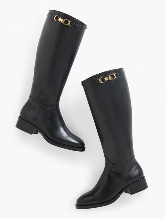 WAVERLY VACHETTA TALL RIDING BOOTS - EXTENDED CALF | Talbots