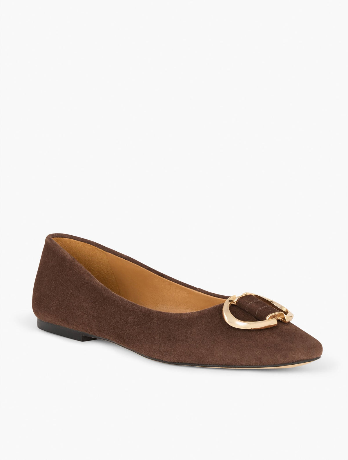 WHITLEY ORNAMENT SUEDE BALLET FLATS | Talbots