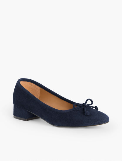 VANESSA SUEDE BLOCK HEEL PUMPS | Talbots