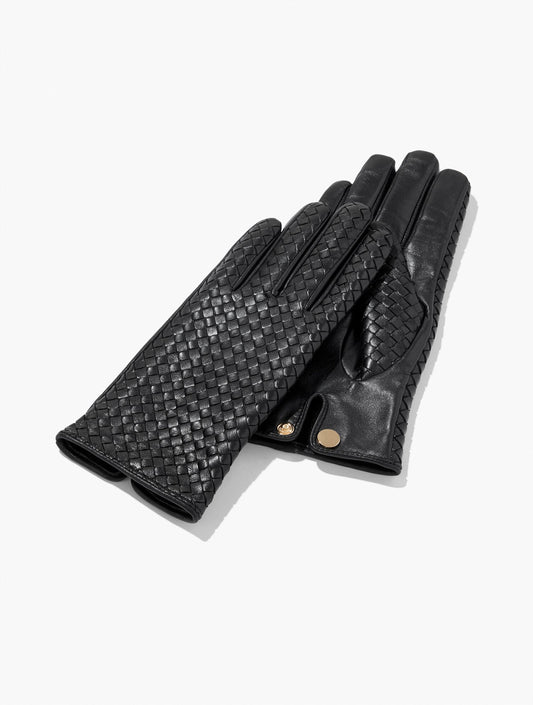 WOVEN LEATHER GLOVES | Talbots