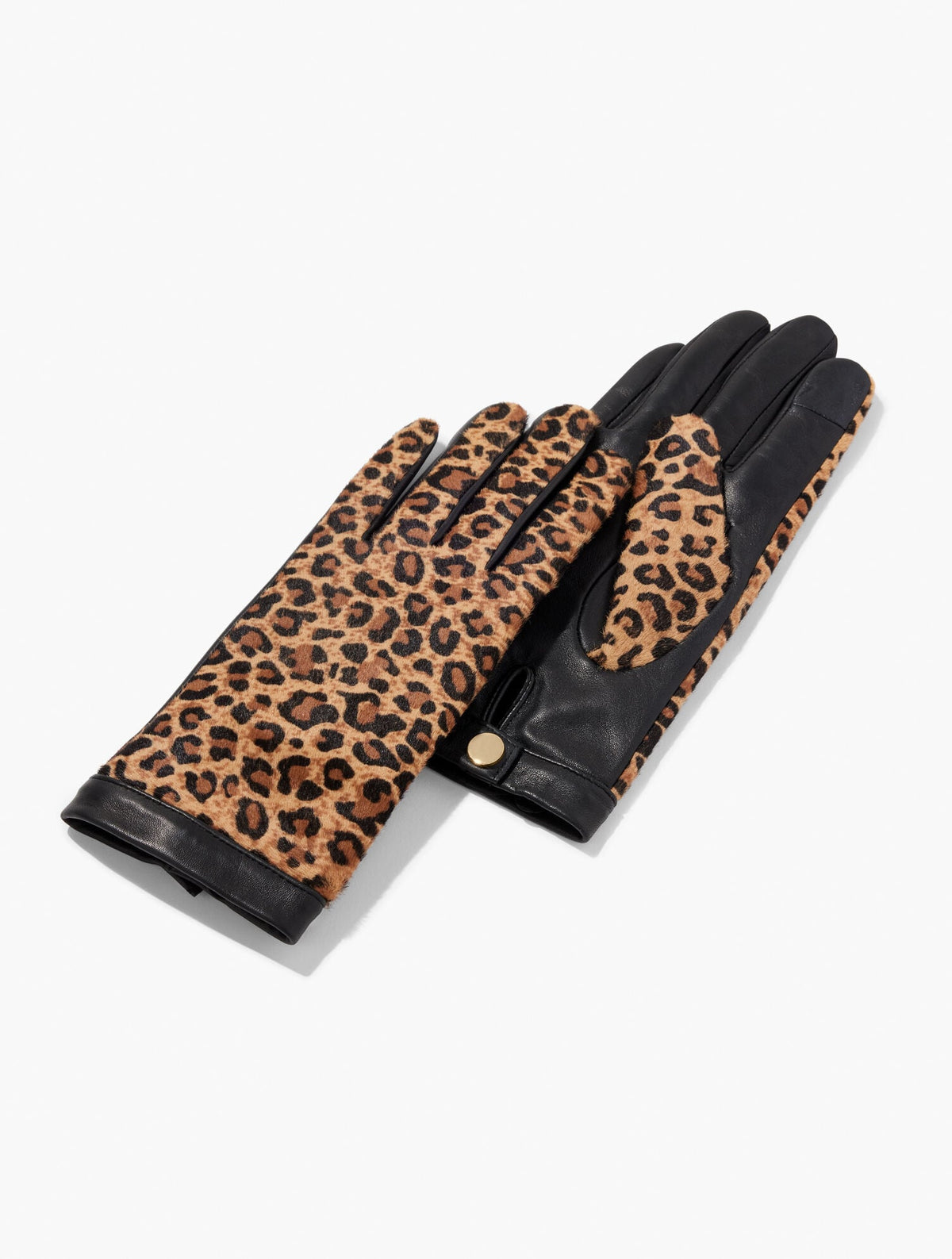 LEOPARD CALF HAIR LEATHER GLOVES | Talbots