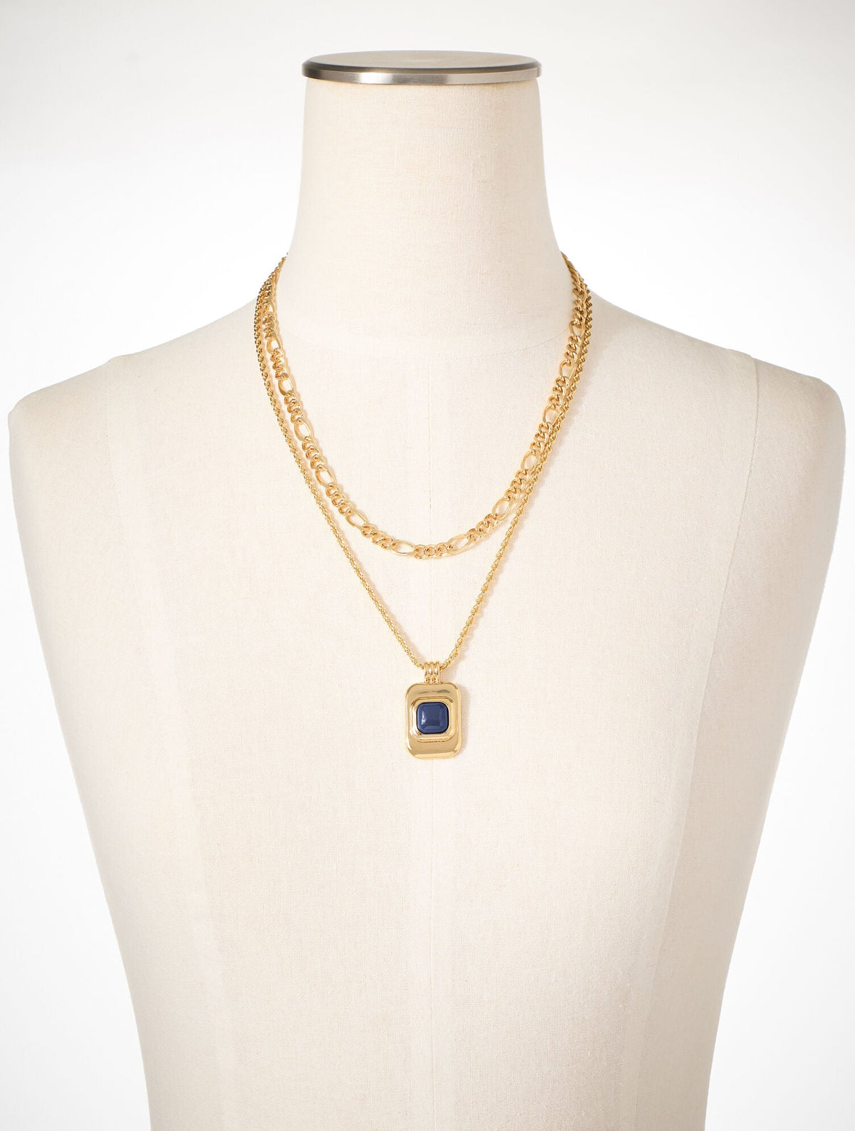 LAYERED GEO PENDANT NECKLACE | Talbots