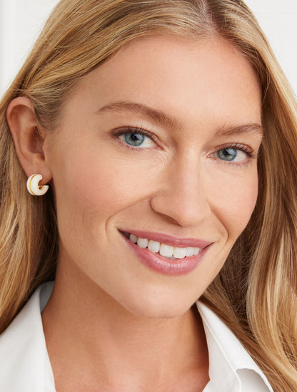RESIN HUGGIE HOOP EARRINGS | Talbots