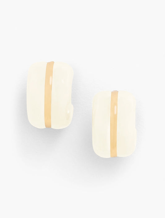 RESIN HUGGIE HOOP EARRINGS | Talbots