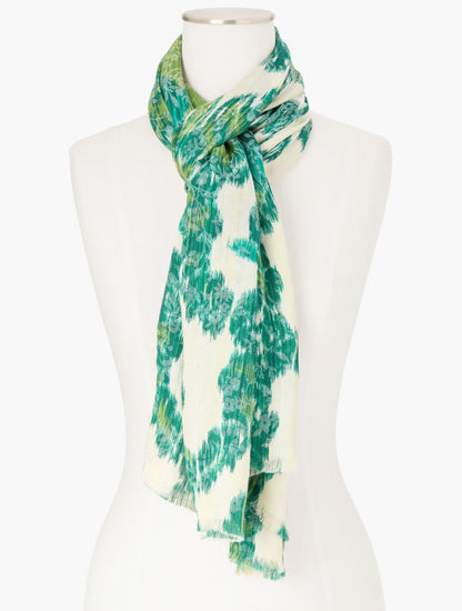 WATERCOLOR DAMASK OBLONG SCARF | Talbots