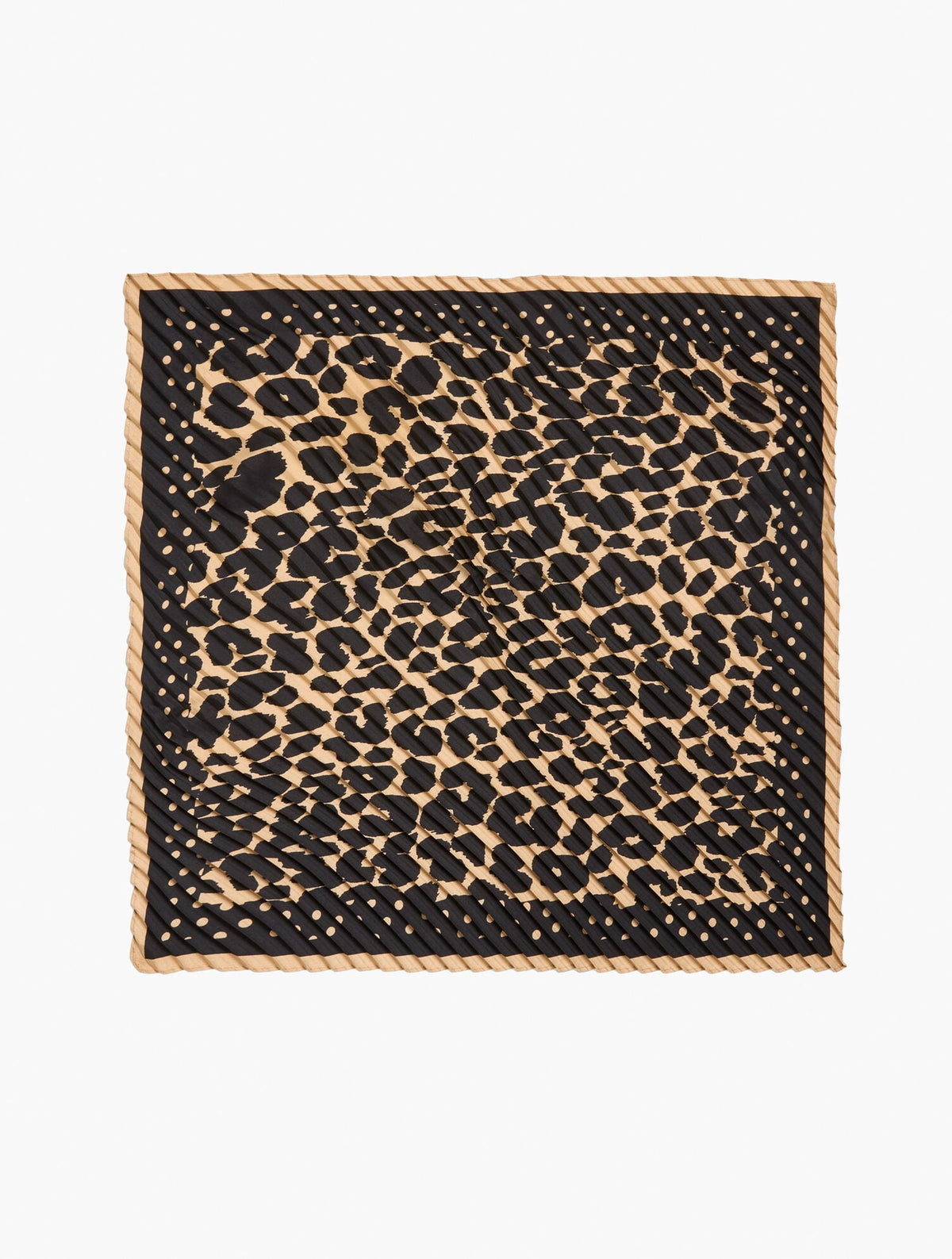 DOTS & ANIMAL PLEATED SILK SQUARE SCARF | Talbots