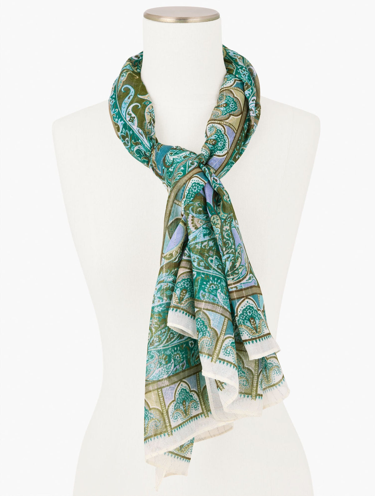 ECHO PAISLEY OVERSIZED SQUARE SCARF | Talbots