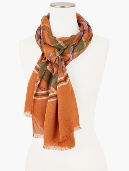 KELLYNCH PLAID OBLONG SCARF | Talbots