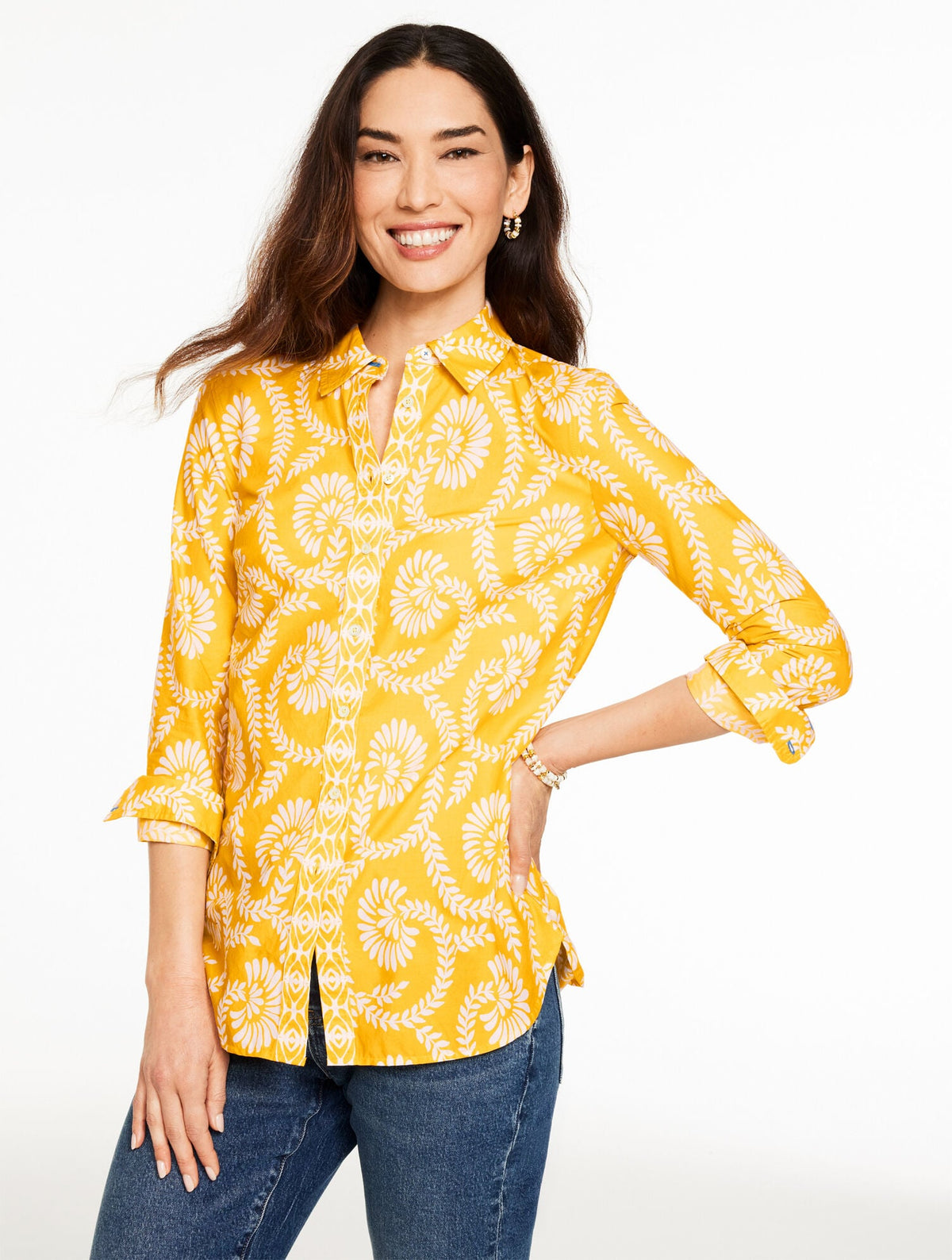 MODERN CLASSIC SHIRT - SWIRLING VINES | Talbots