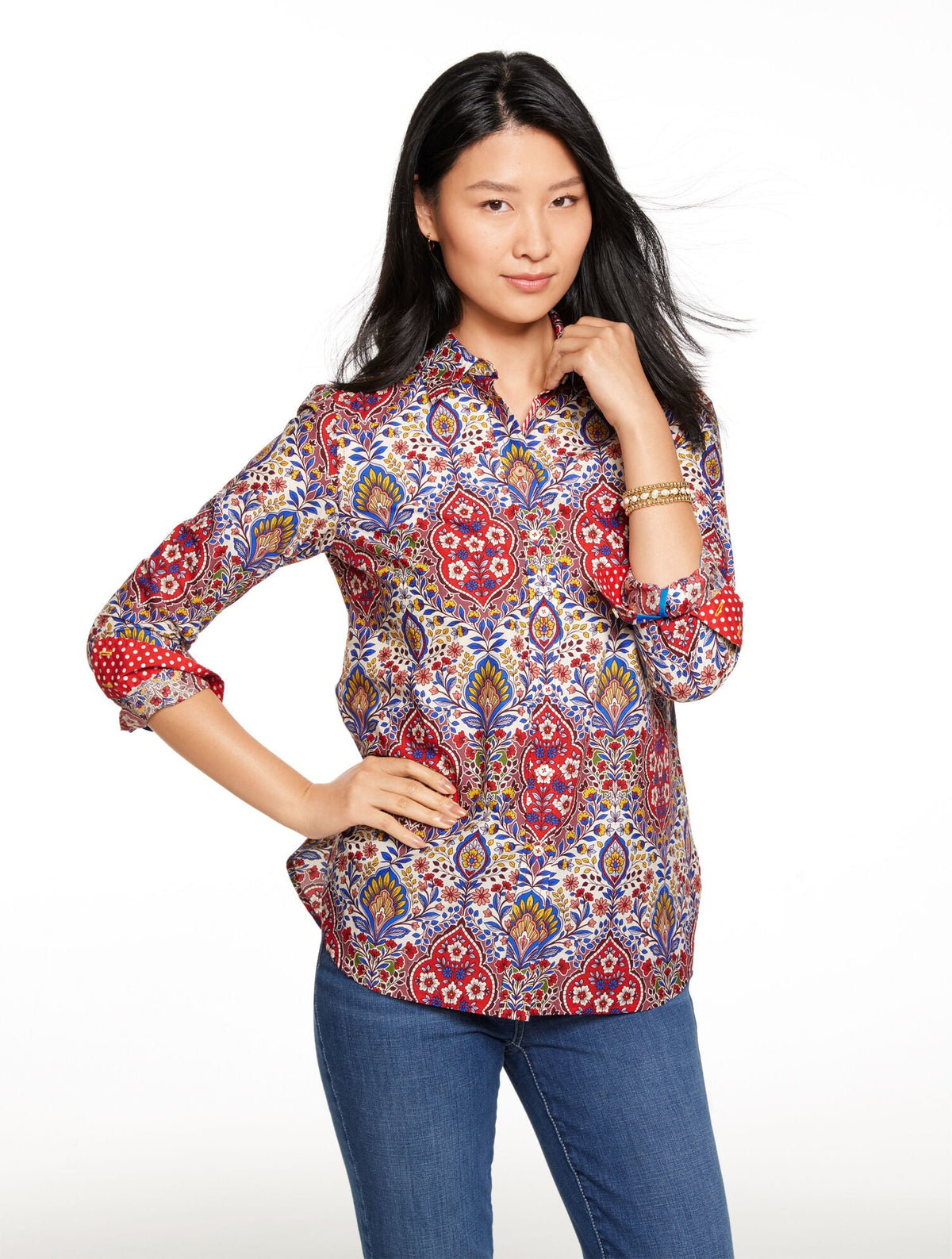 MODERN CLASSIC SHIRT - BOTANICAL MEDALLION | Talbots