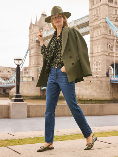 TIE NECK TOP - OPULENT OCELOT | Talbots