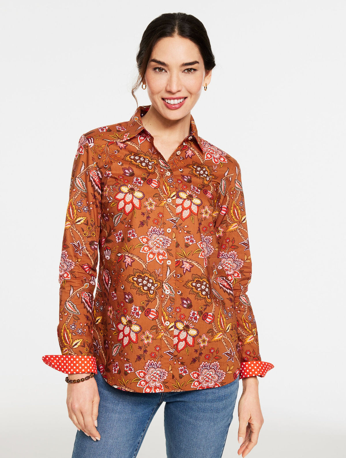 MODERN CLASSIC SHIRT - BLOOMING JACOBEAN | Talbots