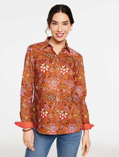 MODERN CLASSIC SHIRT - BLOOMING JACOBEAN | Talbots