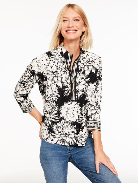 POPLIN POPOVER - DYNAMIC FLORAL | Talbots