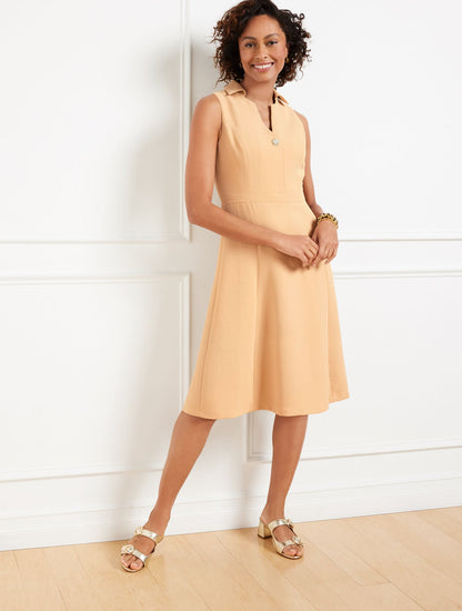 POLISHED CREPE DRESS | Talbots