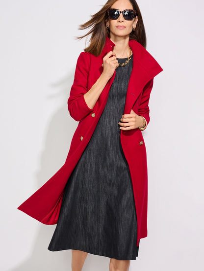 REFINED DENIM MIDI DRESS | Talbots