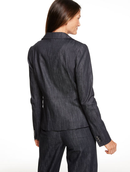 REFINED DENIM DOUBLE BREASTED BLAZER | Talbots