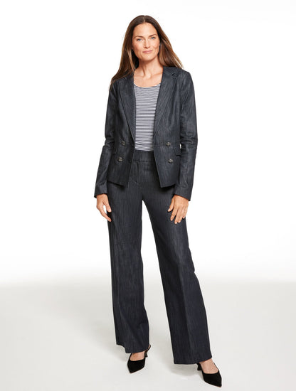 REFINED DENIM DOUBLE BREASTED BLAZER | Talbots