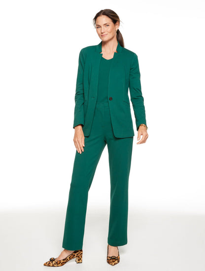 LUXE PONTE SINGLE BUTTON BLAZER | Talbots