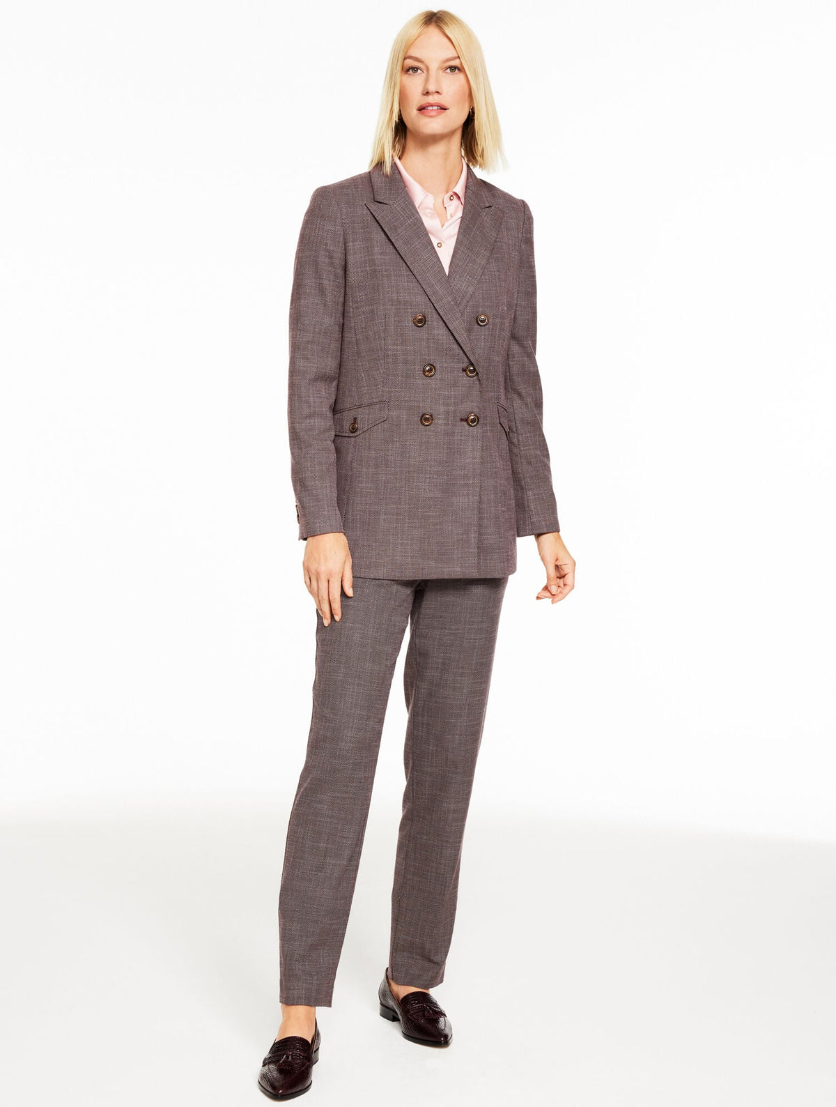 CITY TWILL BLAZER - AUBERGINE | Talbots