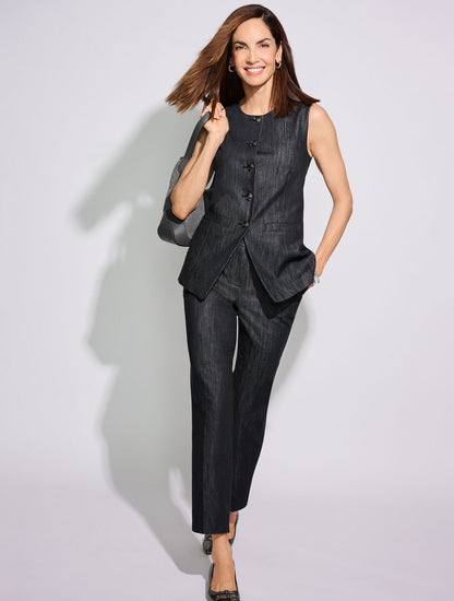 REFINED DENIM VEST | Talbots