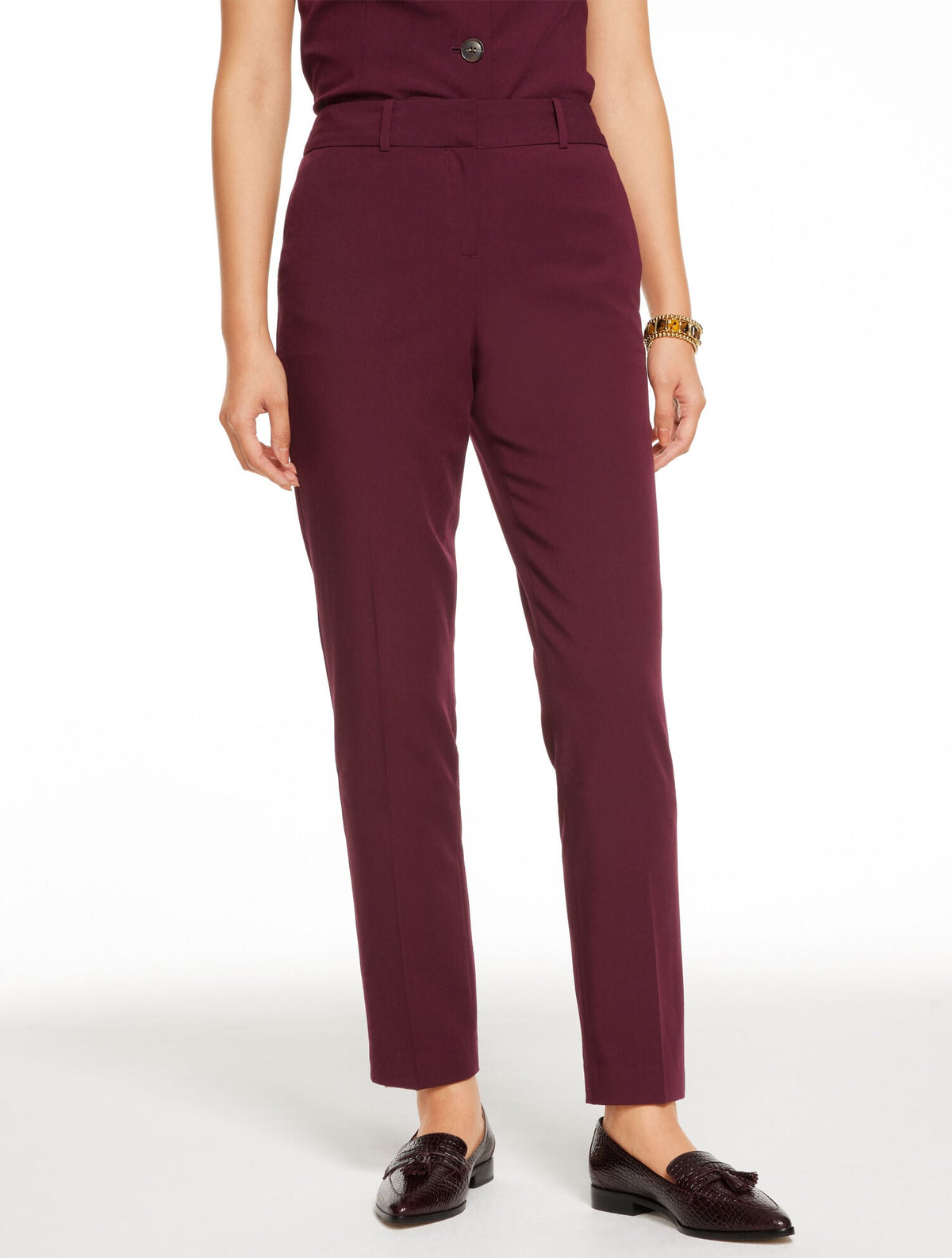 SLIM LEG CITY TWILL PANTS | Talbots