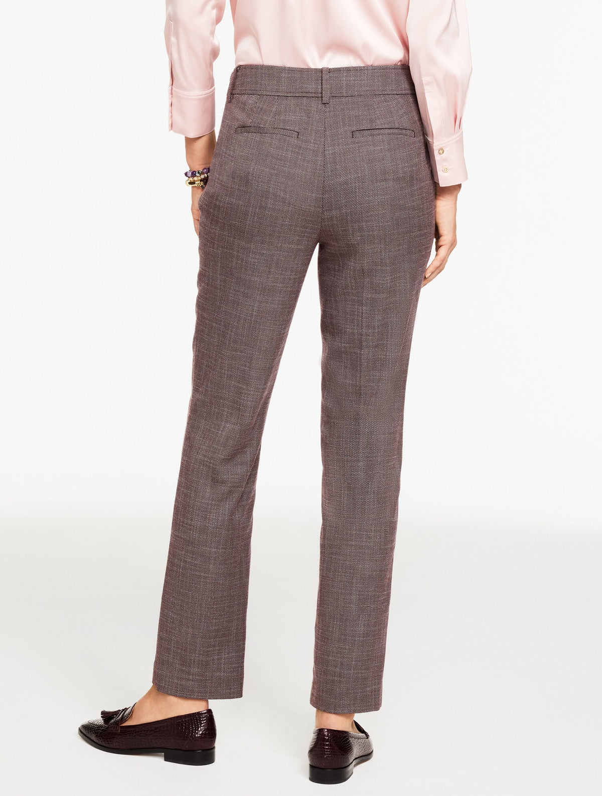 CLASSIC STRAIGHT-LEG TWILL TROUSERS | Talbots