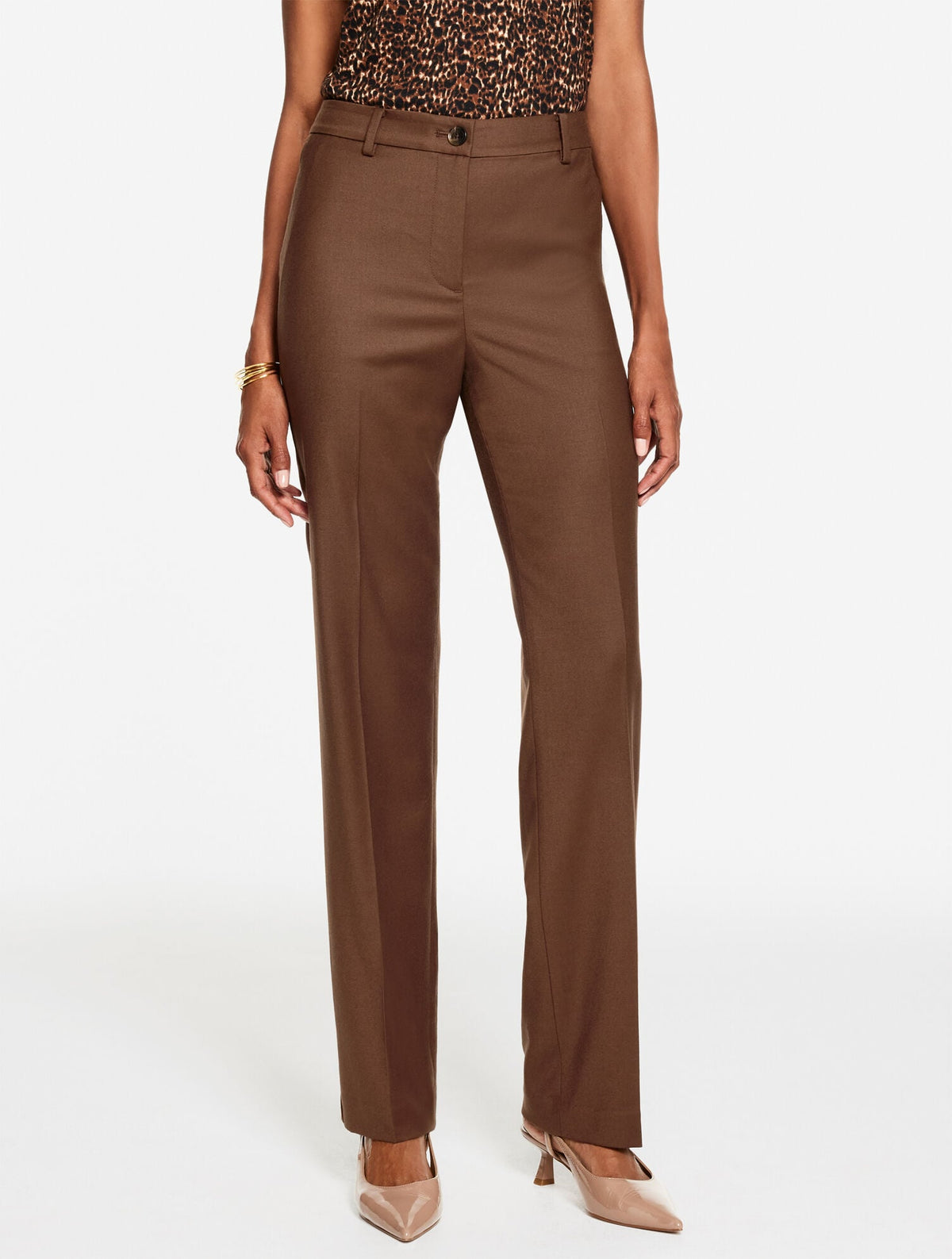 TALBOTS SOUTHAMPTON LUXE ITALIAN FLANNEL STRAIGHT LEG PANTS | Talbots