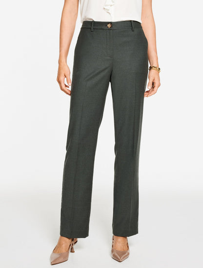 TALBOTS SOUTHAMPTON LUXE ITALIAN FLANNEL STRAIGHT LEG PANTS | Talbots