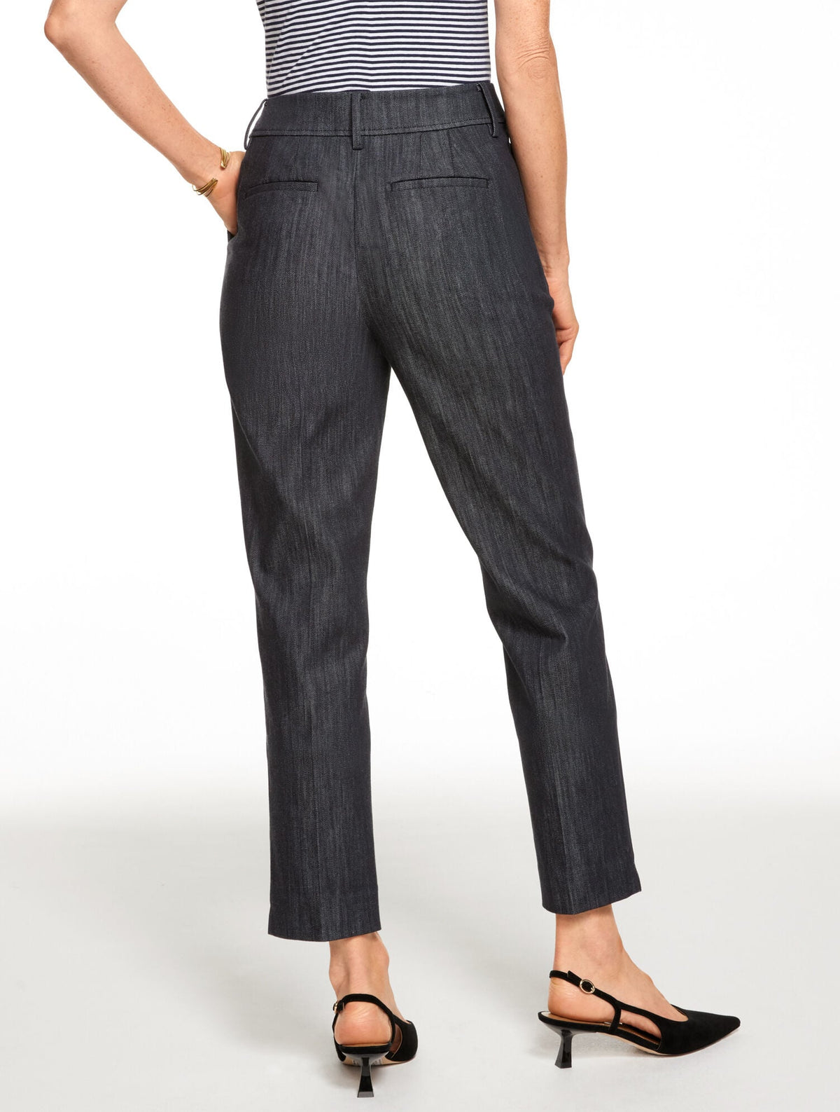 SLIM LEG REFINED DENIM PANTS | Talbots