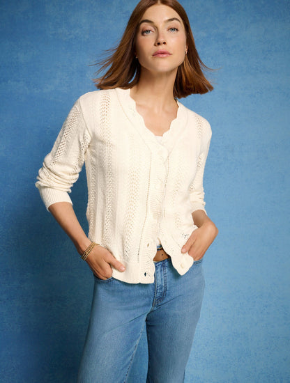 POINTELLE STITCH CARDIGAN | Talbots