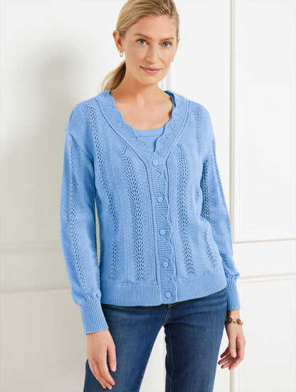POINTELLE STITCH CARDIGAN | Talbots