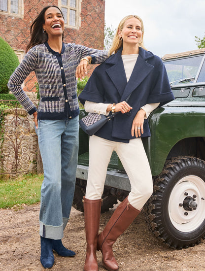 SPARKLE TWEED CREWNECK CARDIGAN | Talbots