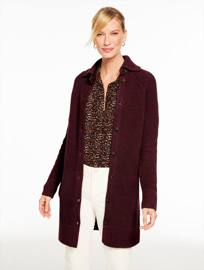 TEXTURED COATIGAN | Talbots