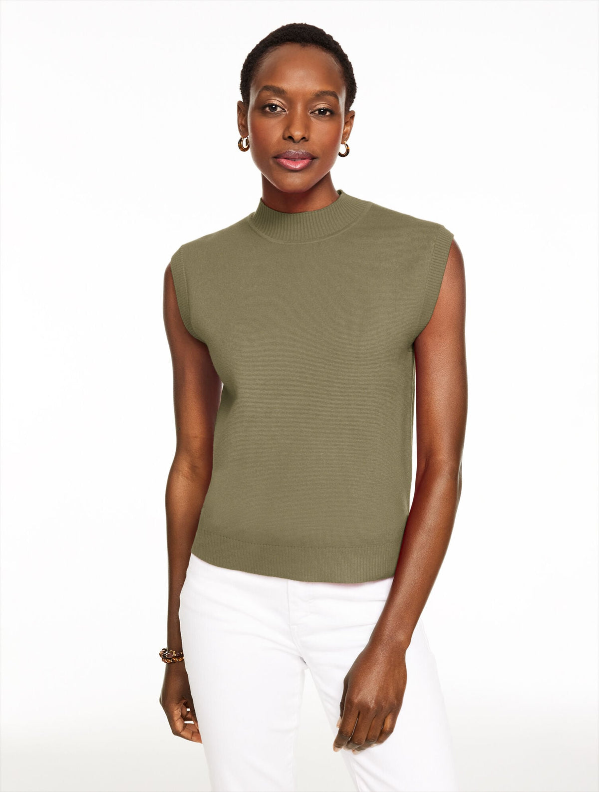 MOCKNECK SWEATER VEST | Talbots