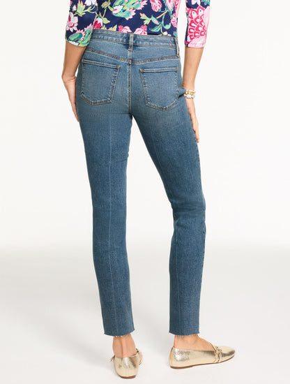 SLIM ANKLE RAW HEM JEANS - ROSLYN WASH | Talbots