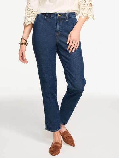 SLIM STRAIGHT ANKLE JEANS - WYCKOFF WASH | Talbots