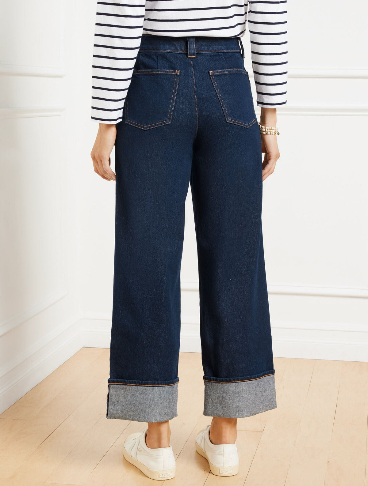 STRAIGHT ANKLE CUFF JEANS - WARREN WASH | Talbots