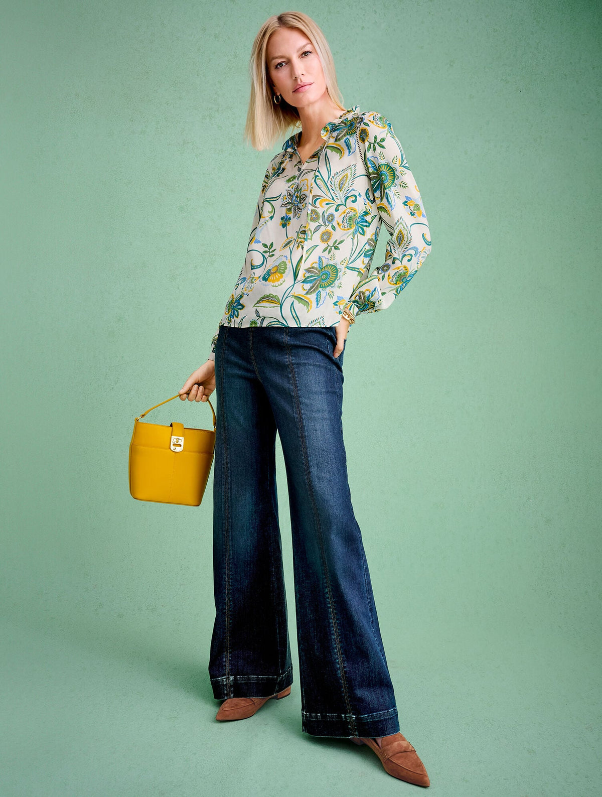 FLARE LEG PULL-ON TRAVEL JEANS - BEEKMAN WASH | Talbots