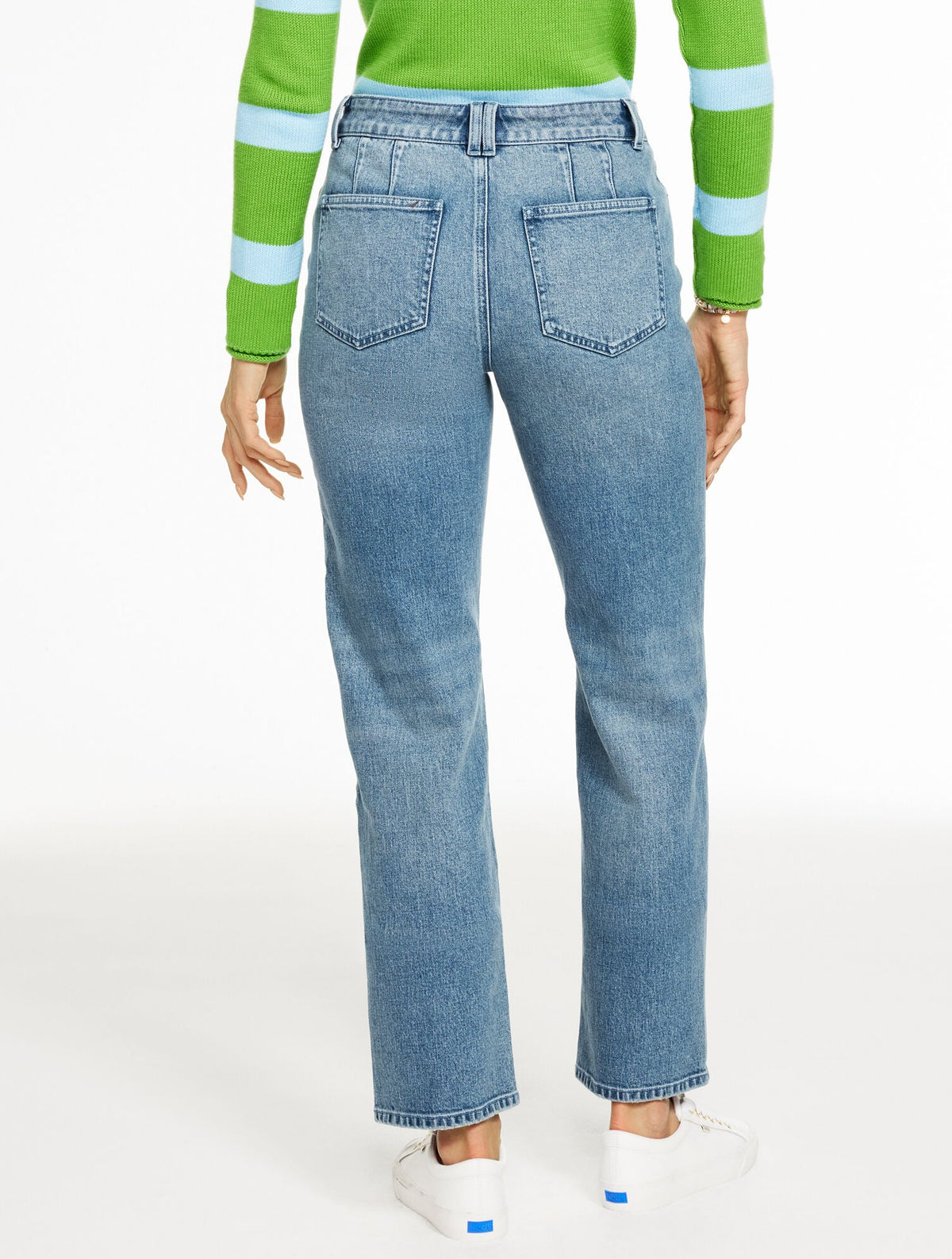 TAILORED MID RISE STRAIGHT LEG JEANS - PEMBROKE WASH | Talbots