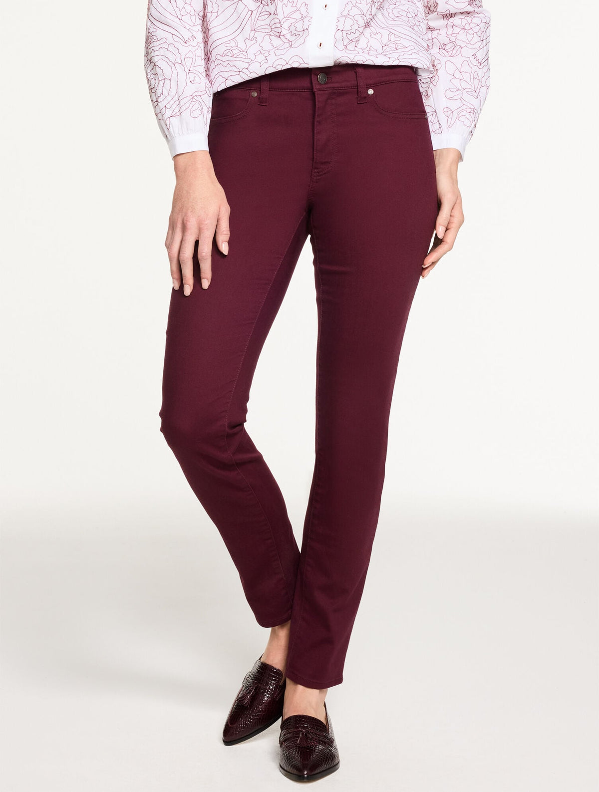 SLIM ANKLE JEANS - SOLIDS | Talbots