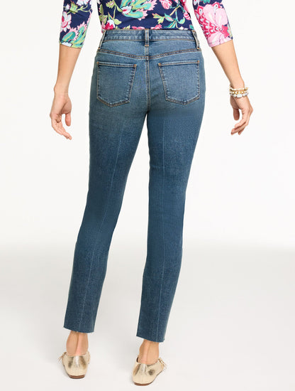 SLIM ANKLE RAW HEM JEANS - ROSLYN WASH - CURVY FIT | Talbots