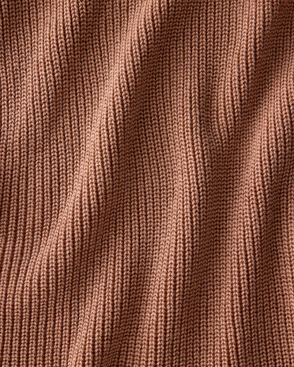 COTTON SHAKER STITCH POCKET CREWNECK | Talbots