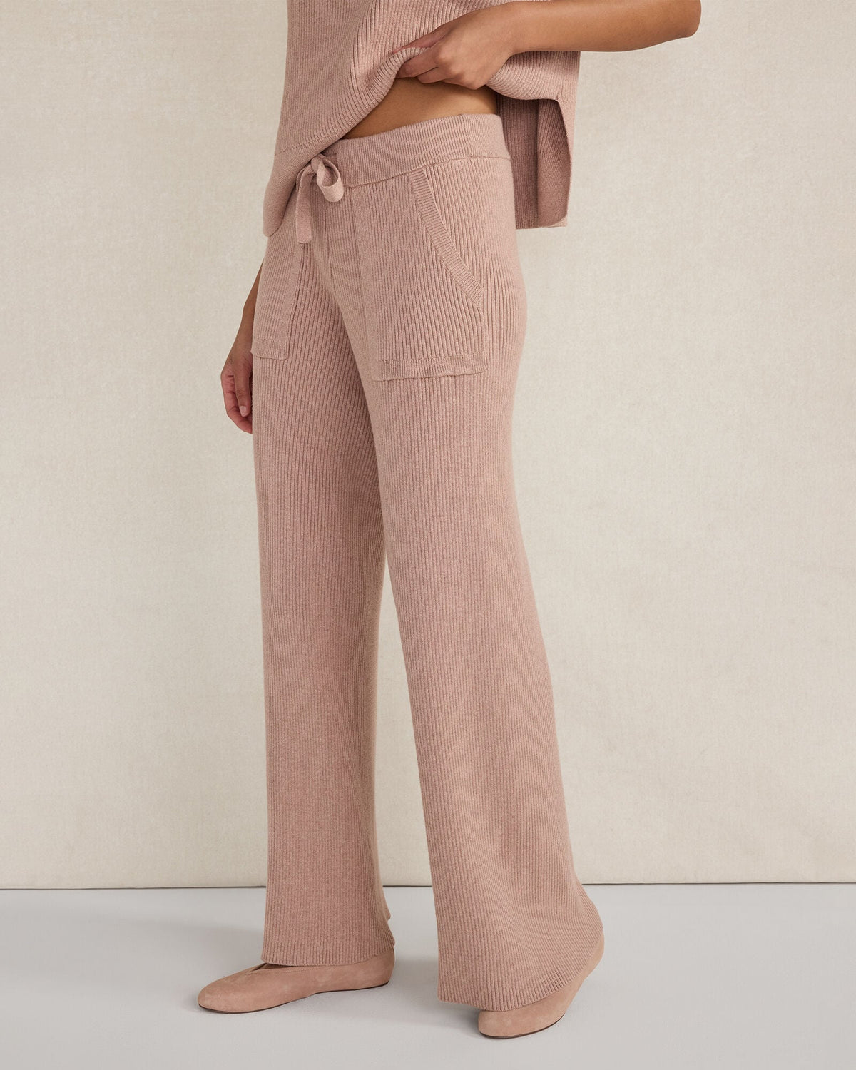 ORGANIC COTTON CASHMERE WIDE LEG PANTS | Talbots