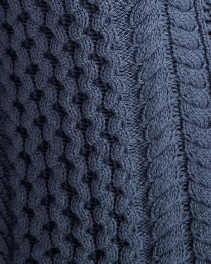 COTTON BLEND MIXED STITCH CARDIGAN | Talbots