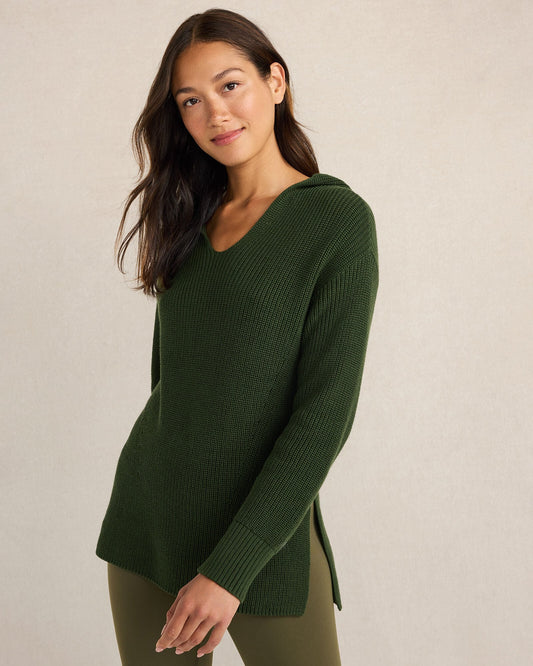 ORGANIC COTTON SHAKER STITCH HOODIE | Talbots