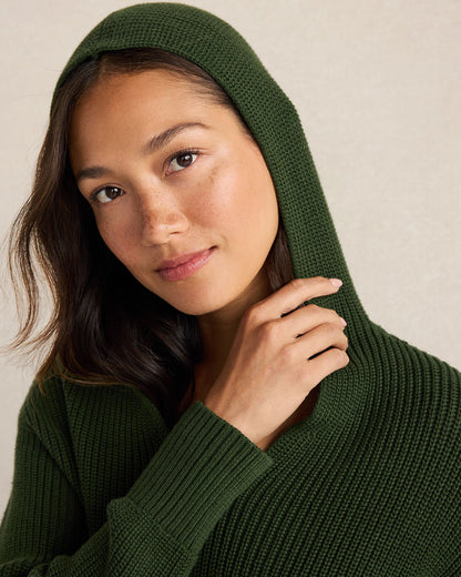 ORGANIC COTTON SHAKER STITCH HOODIE | Talbots