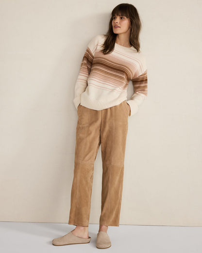 CASHMERE OMBRÉ STRIPE CREWNECK SWEATER | Talbots