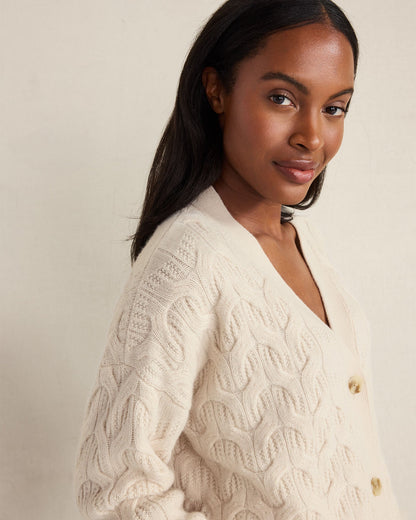 CASHMERE CABLE CARDIGAN | Talbots