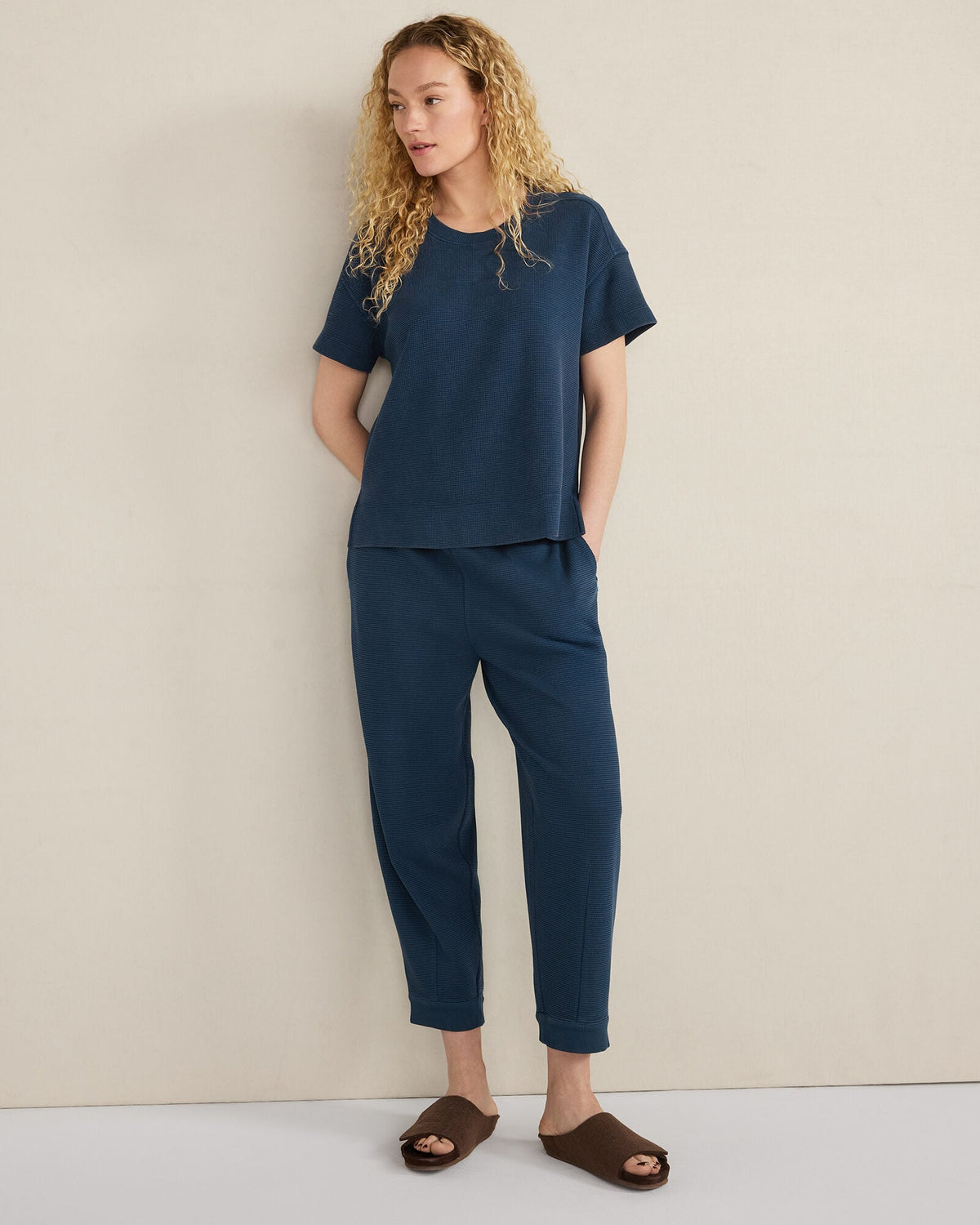 ORGANIC COTTON WAFFLE CREWNECK TEE | Talbots